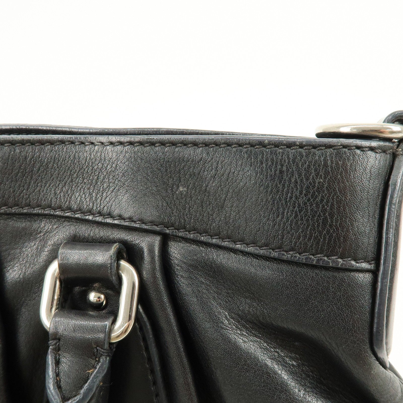 Prada 2Way Bag Hand Bag - Black, Leather