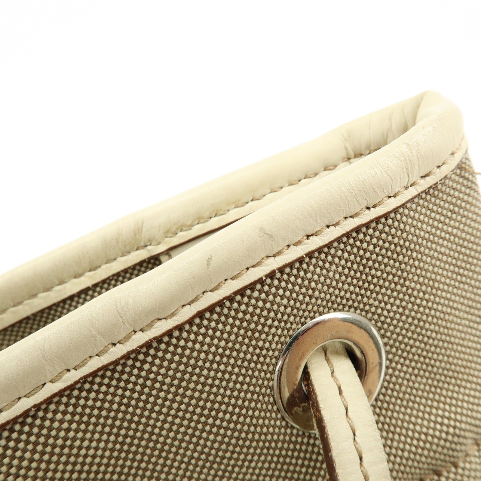 Prada Logo Jacquard Shoulder Bag - Beige, Leather