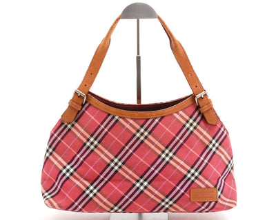 Burberry Nova Check Shoulder Bag - Pink, Canvas