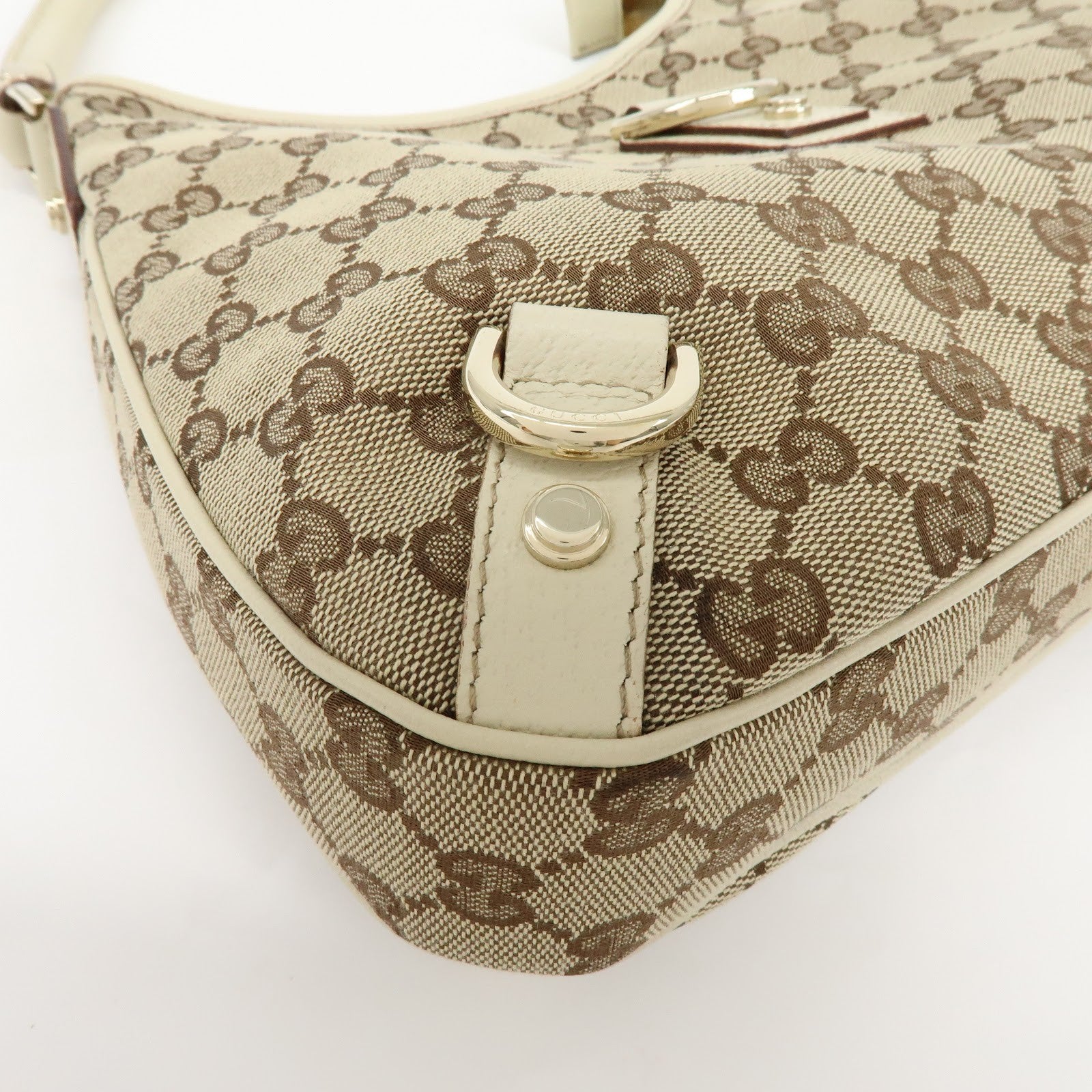 Gucci Abbey Hobo Shoulder Bag - Beige, GG Canvas and Leather
