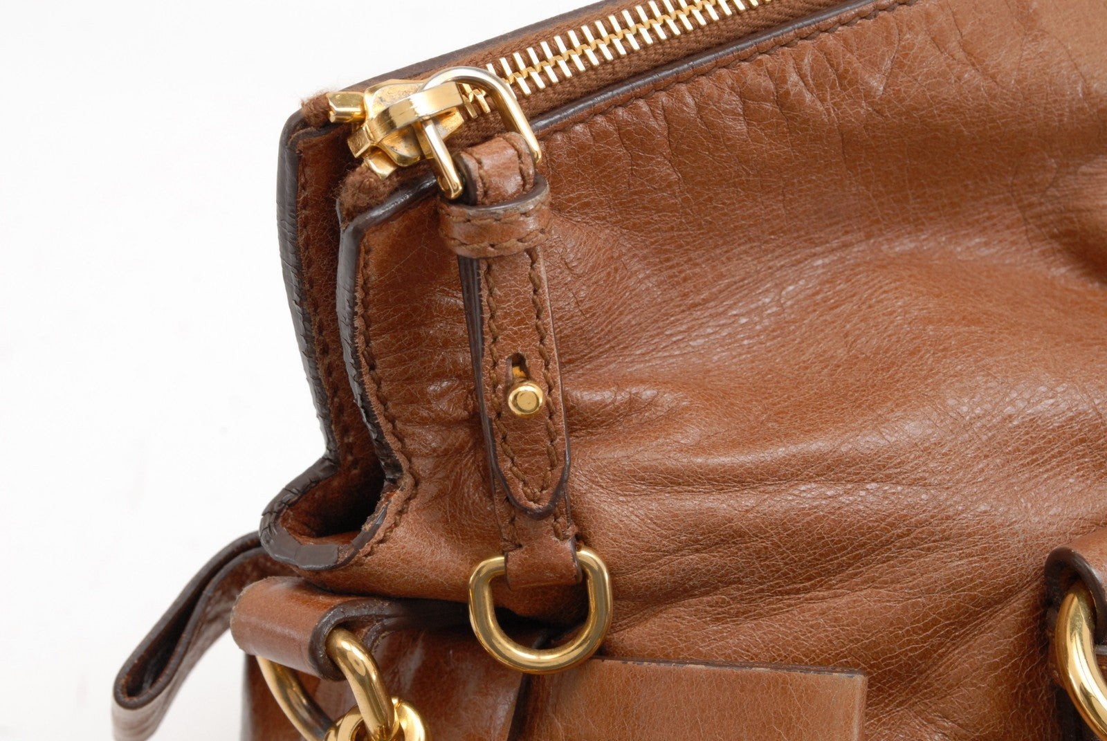 Miu Miu Vitello Lux 2Way Shoulder Hand Bag - Brown, Leather