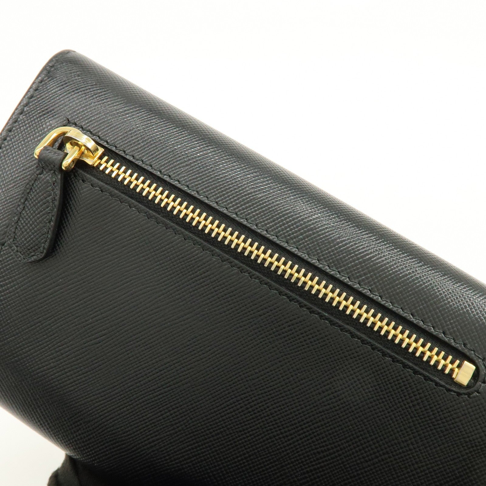 Prada Triangle Logo Wallet - Black, Saffiano Leather