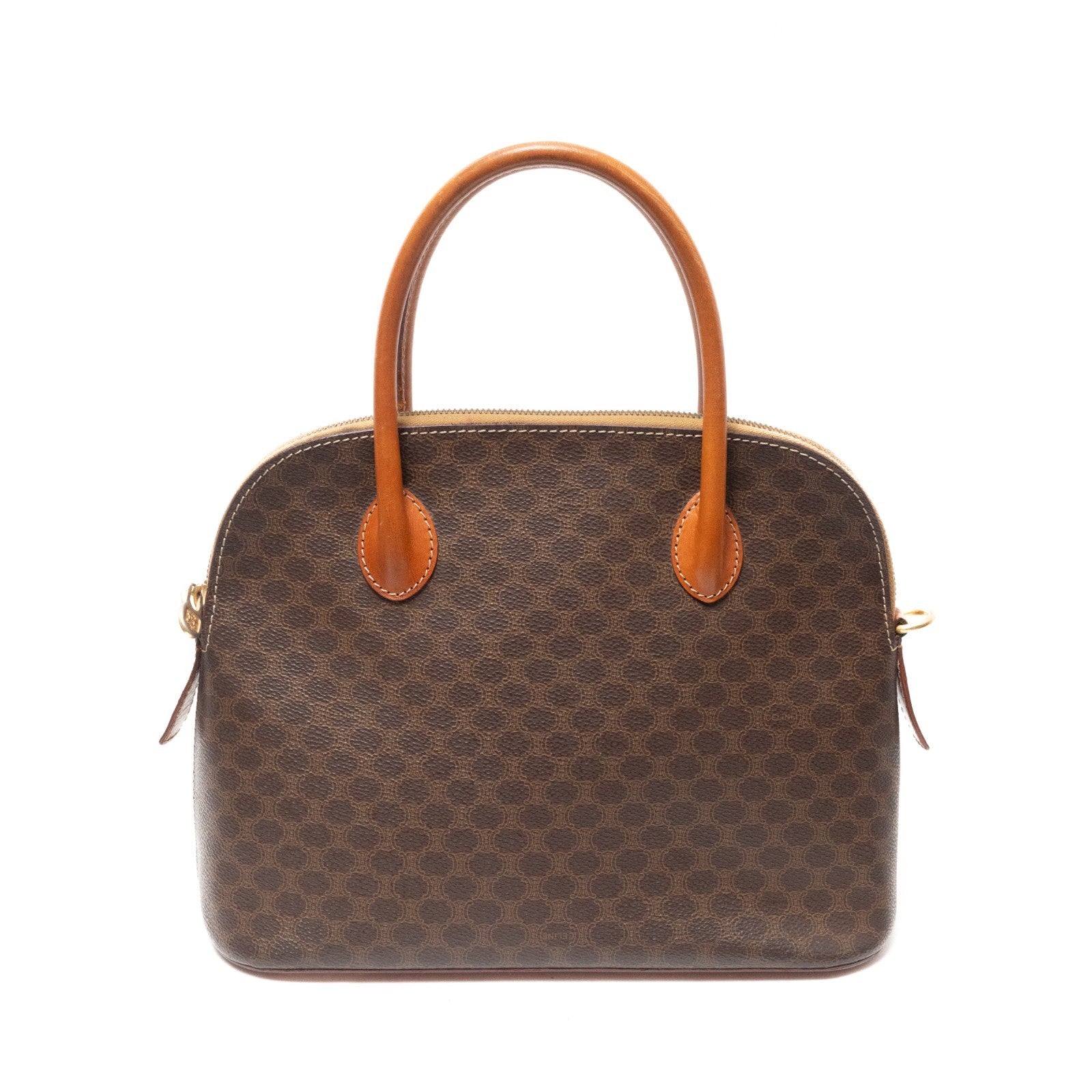 Celine Macadam Hand Bag - Brown, PVC Leather