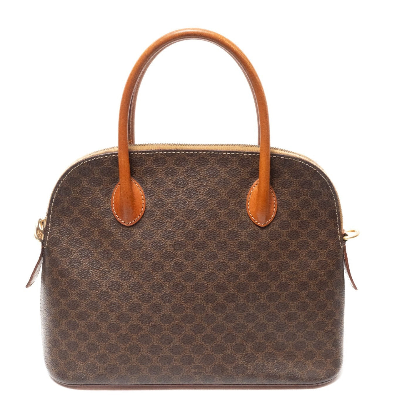 Celine Macadam Hand Bag - Brown, PVC Leather 