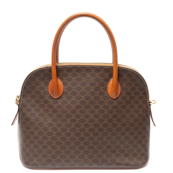 Celine Macadam Hand Bag - Brown, PVC Leather 