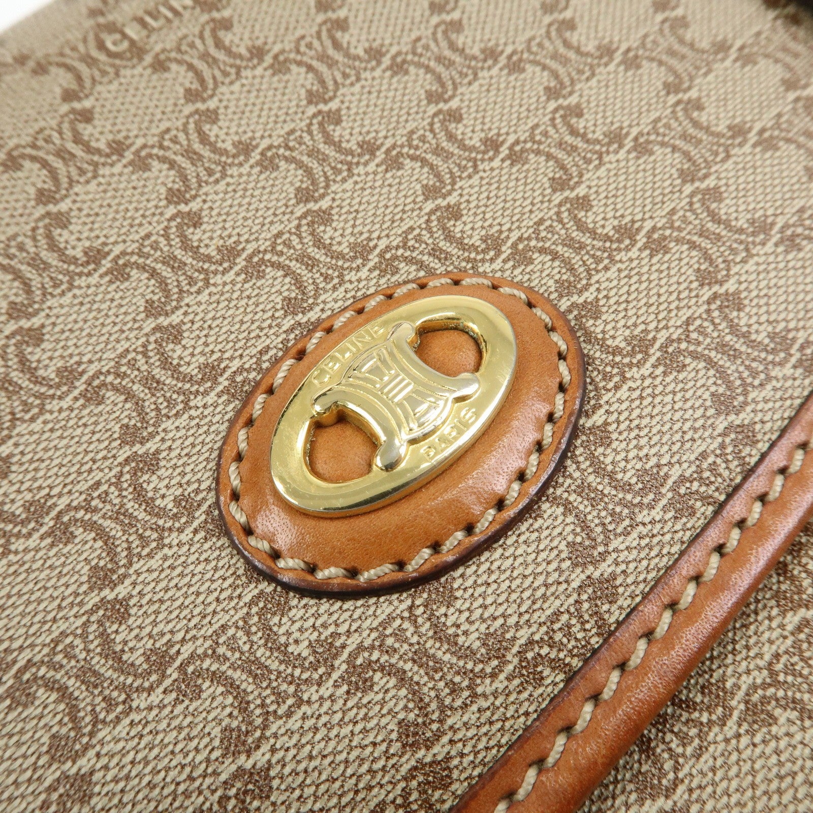 Celine Macadam Hand Bag - Beige, PVC Leather