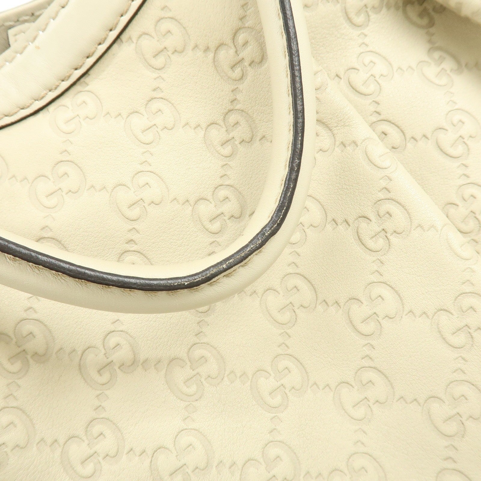 Gucci Sukey Guccissima Leather Tote Bag - White, Leather 