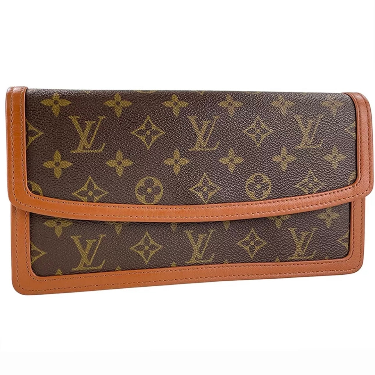 Louis Vuitton Monogram Pochette Dam PM Leather Brown Clutch bag