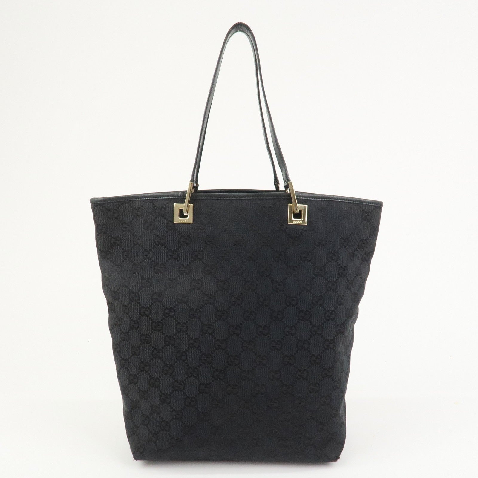 Gucci Tote Bag - Black, GG Canvas and Leather 