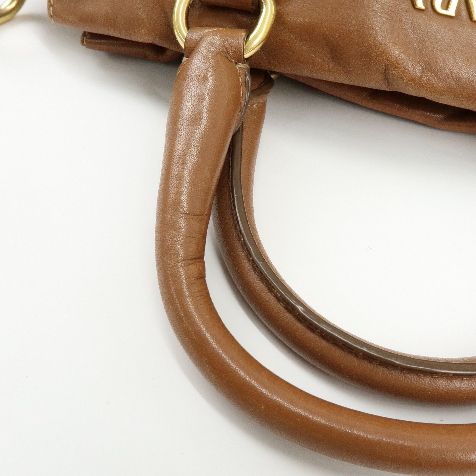 Prada 2Way Bag Handbag - Brown, Leather