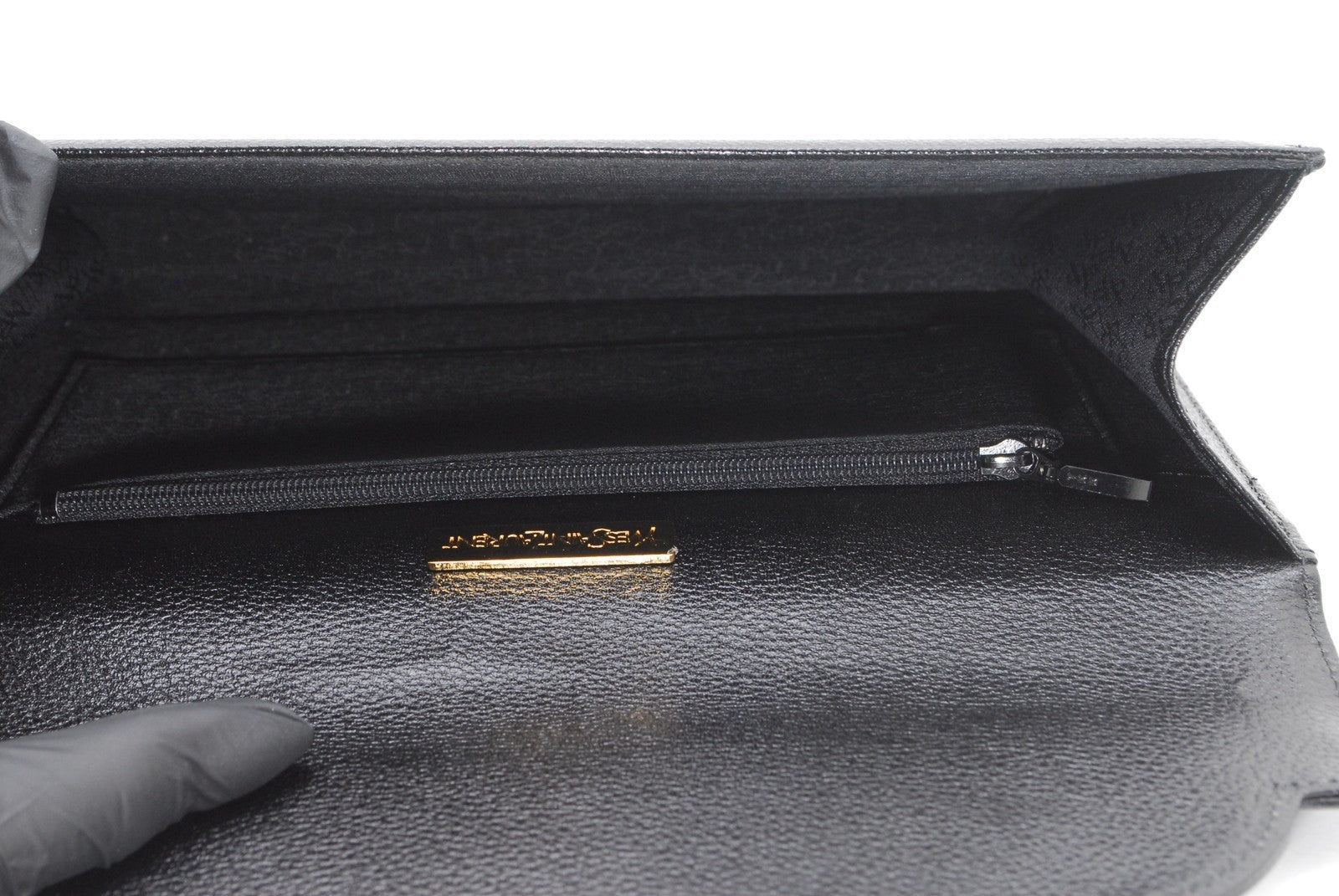 Saint Laurent Yves Clutch Bag - Black, Leather