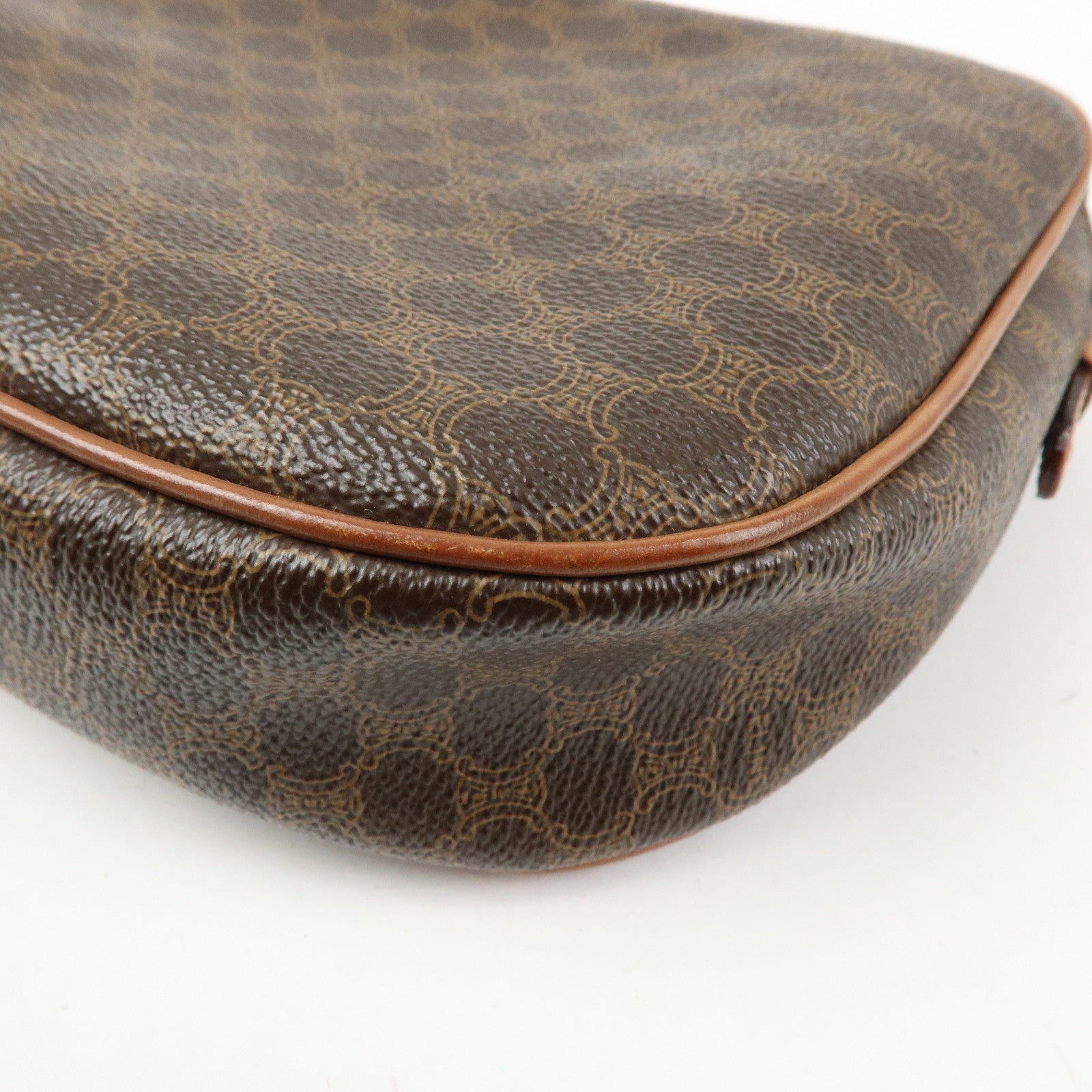 Celine Macadam Shoulder Bag - Brown, PVC Coating Canvas, Leather