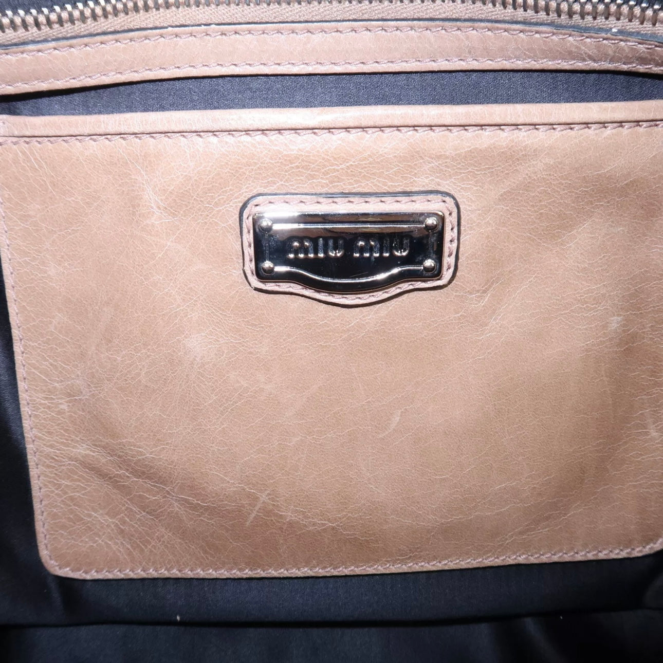 PRE ORDER! MIU MIU Leather Shoulder& Hand Bag Beige