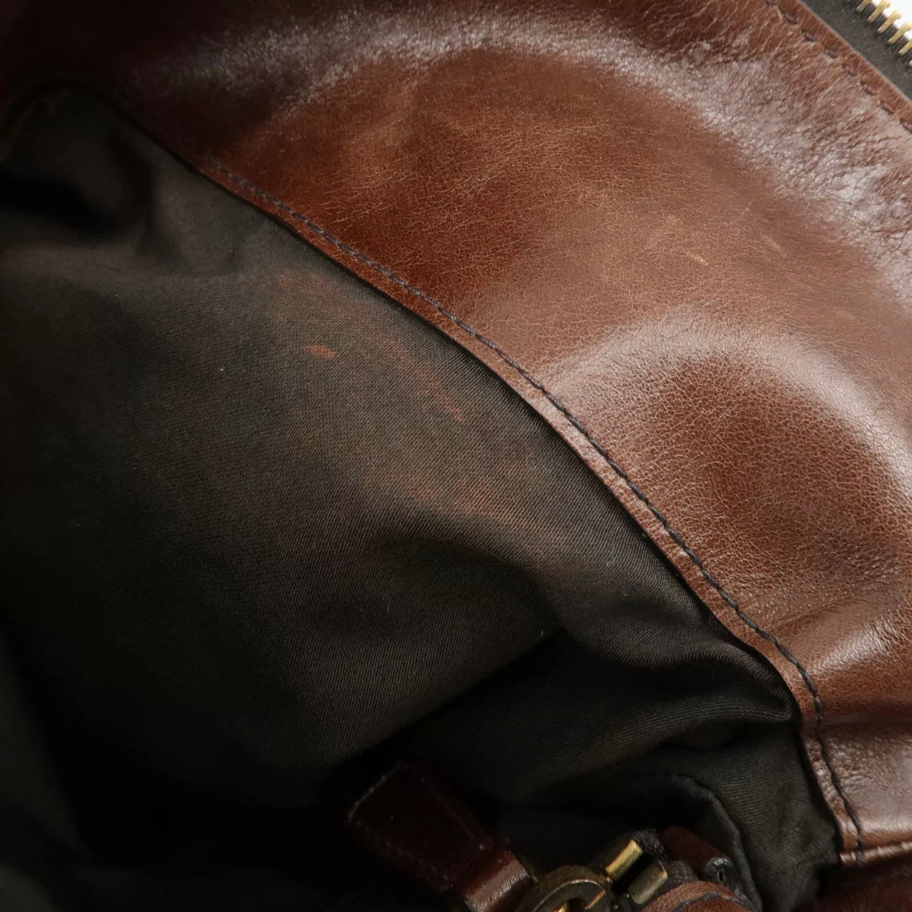 MIU MIU Leather Shoulder Bag Brown