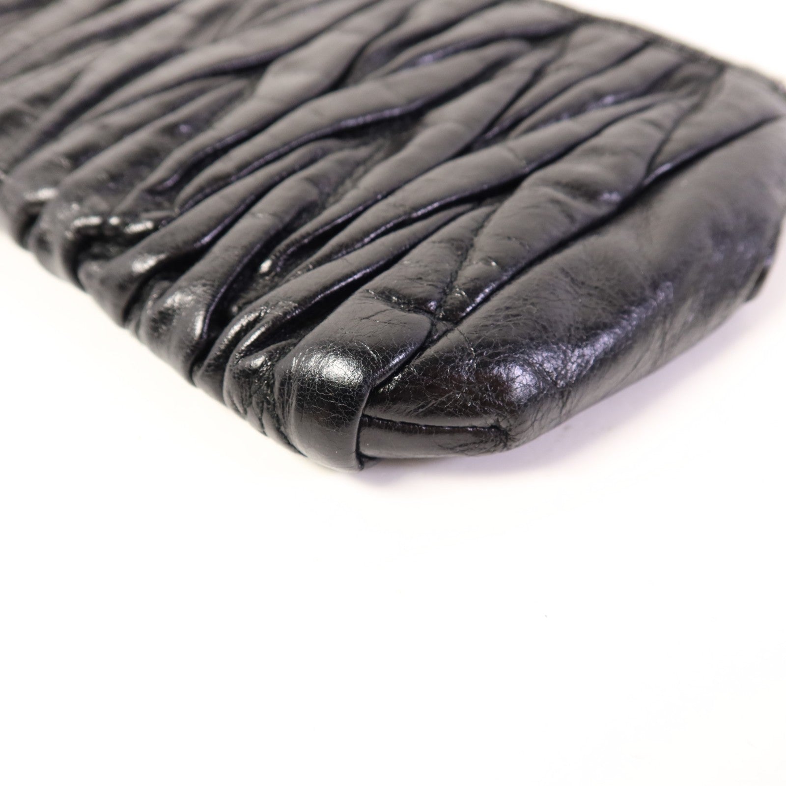 Miu Miu SHW ​​Pouch - Black, Calfskin Leather 
