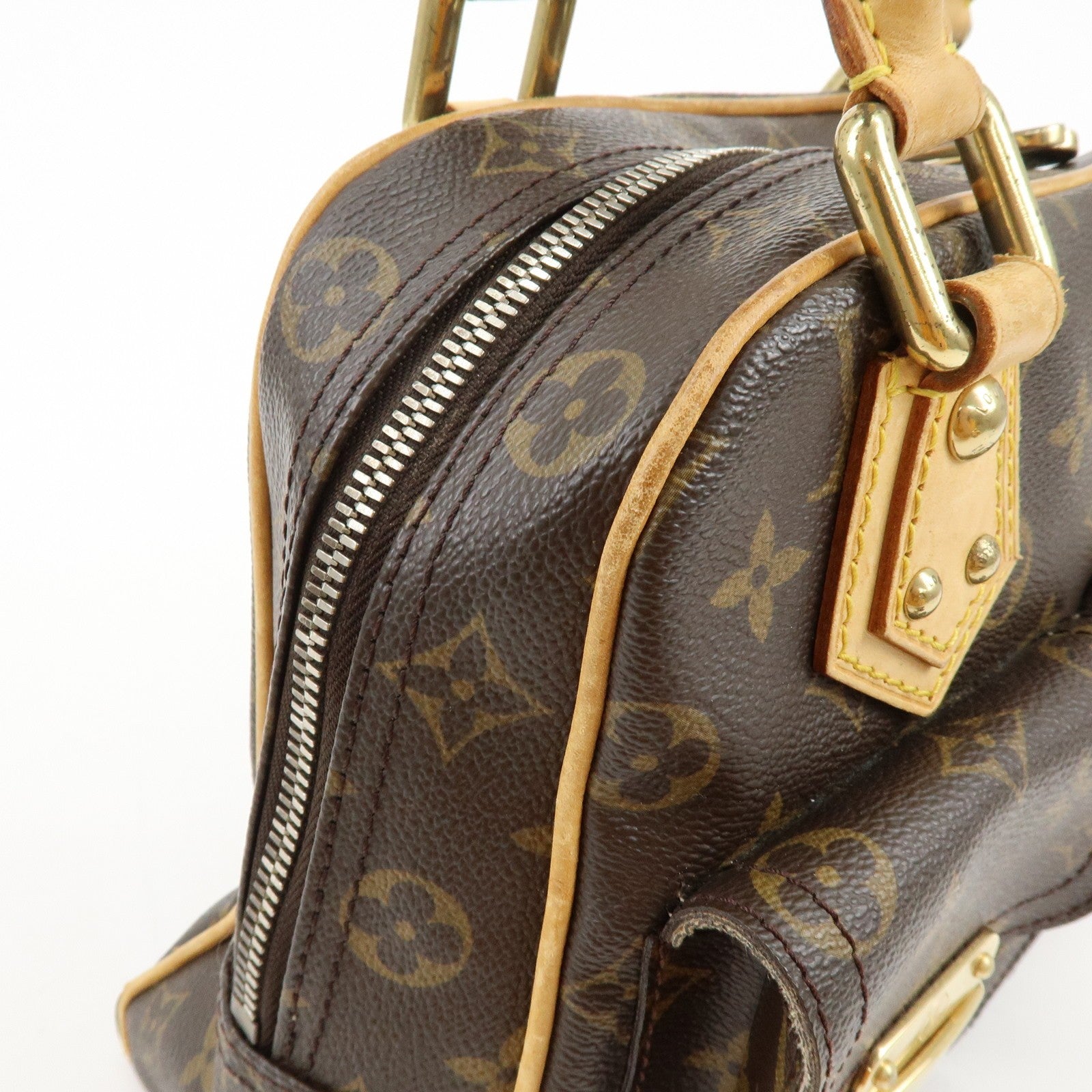 Louis Vuitton Monogram Manhattan PM Hand Bag Brown