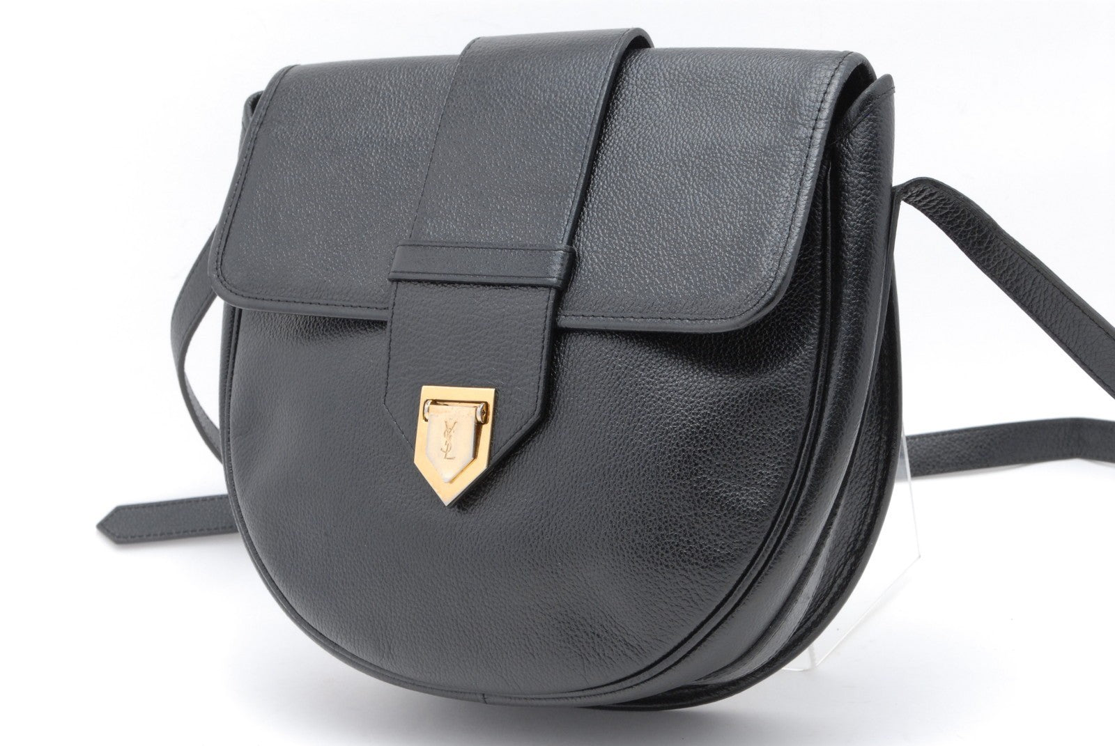 Saint Laurent Cassandra Crossbody Bag - Black, Leather
