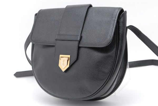 Saint Laurent Cassandra Crossbody Bag - Black, Leather