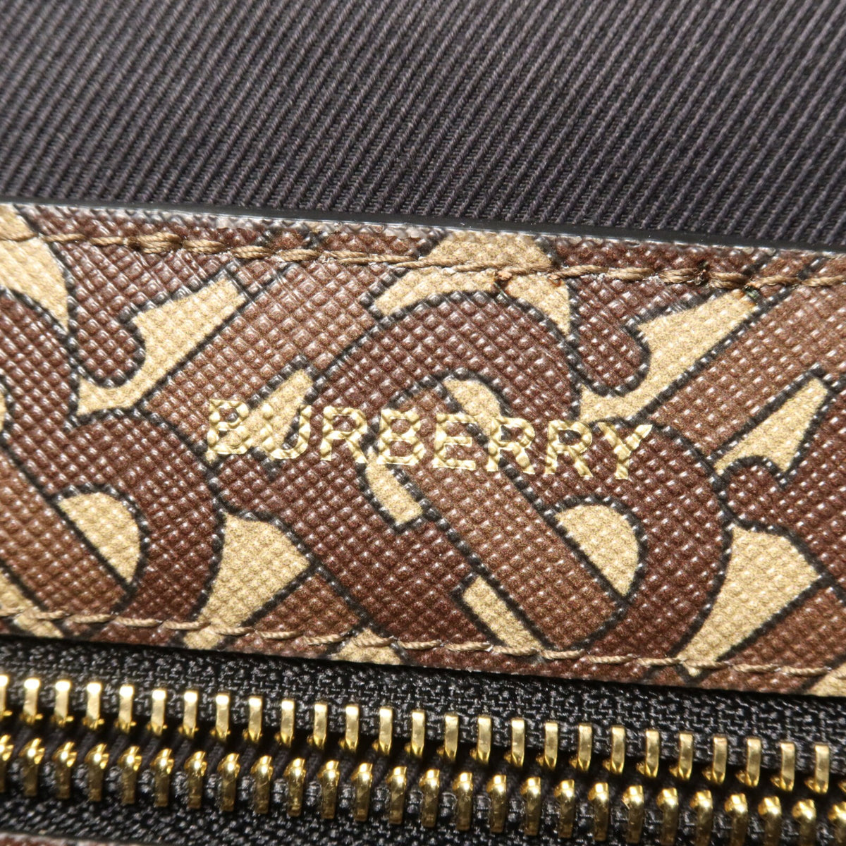 Burberry GHW Tote Bag - Brown/Black/White, PVC Coated Canvas