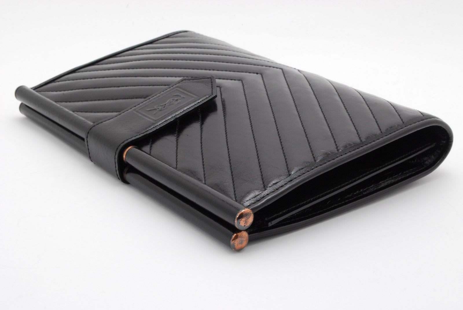 Saint Laurent Yves Clutch Bag - Black, Leather 