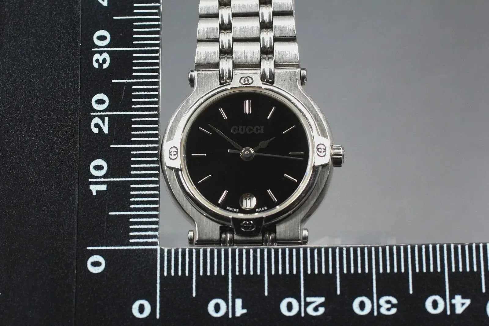 Gucci 9100L Wristwatch - Black, Stainless Steel