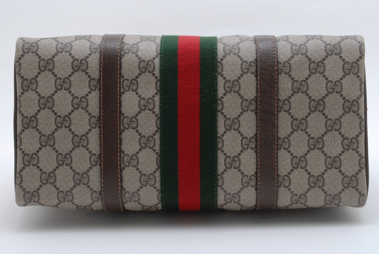 Gucci Guuci GG Supreme Boston Bag - Beige Brown, PVC Leather
