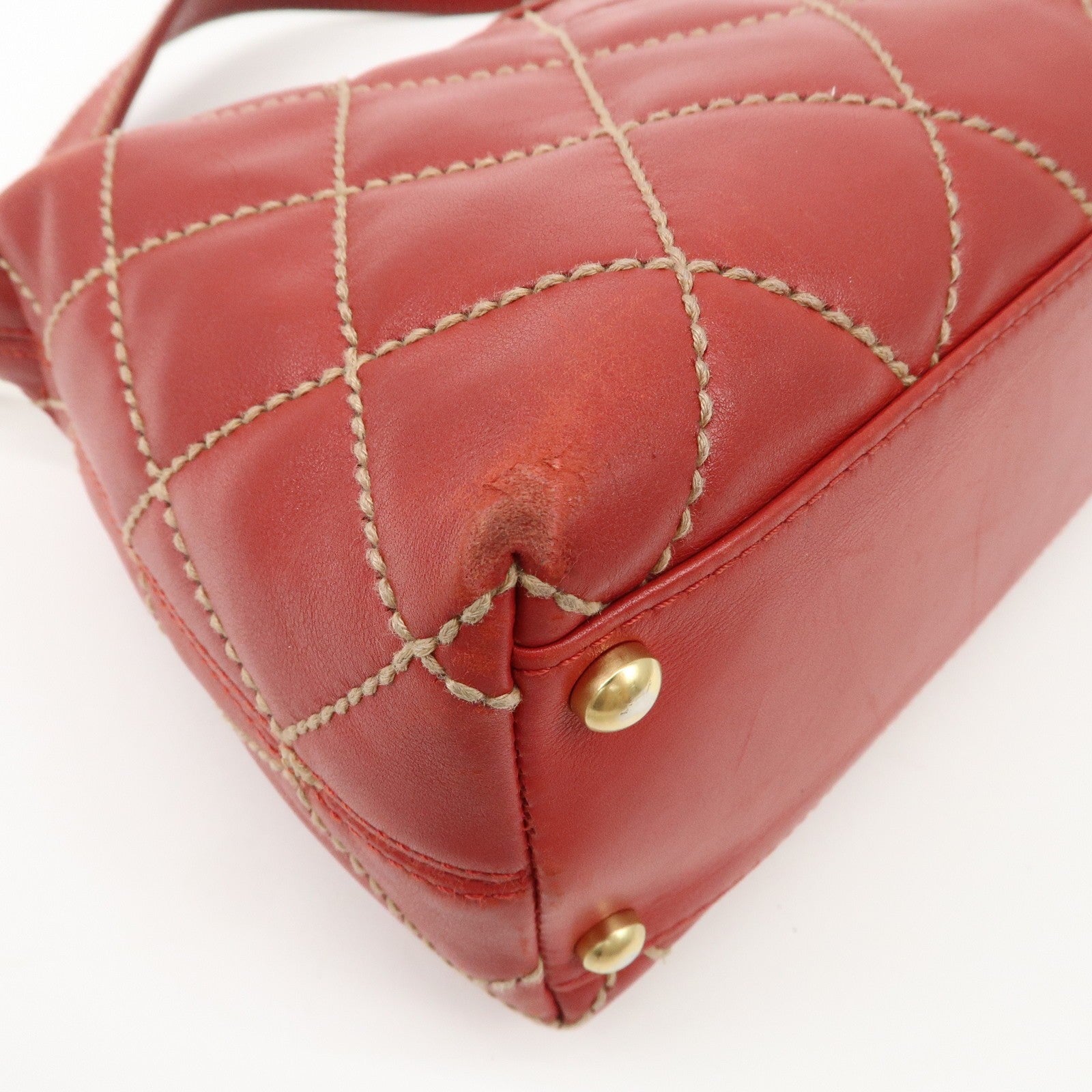 Chanel Mark Wild Handbag - Red, Leather