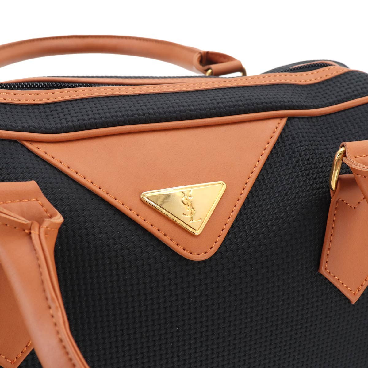 Yves Saint Laurent Hand Bag - Black, Brown, PVC, Leather