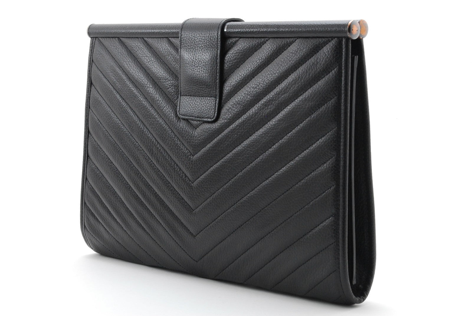 Saint Laurent Yves Saint Laurent Clutch Bag - Black, Leather