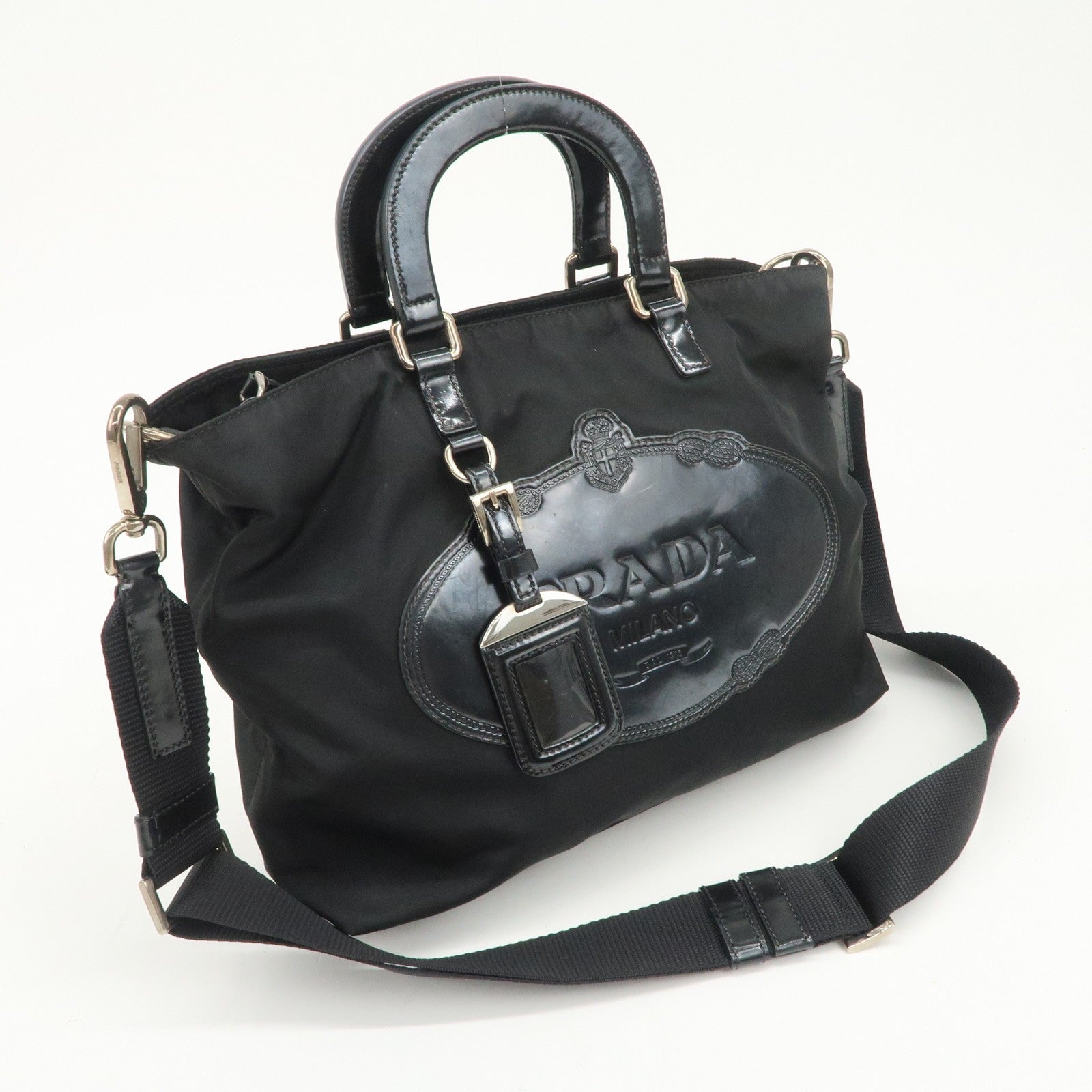 Prada BR3228 2Way Bag - Black, Nylon and Leather