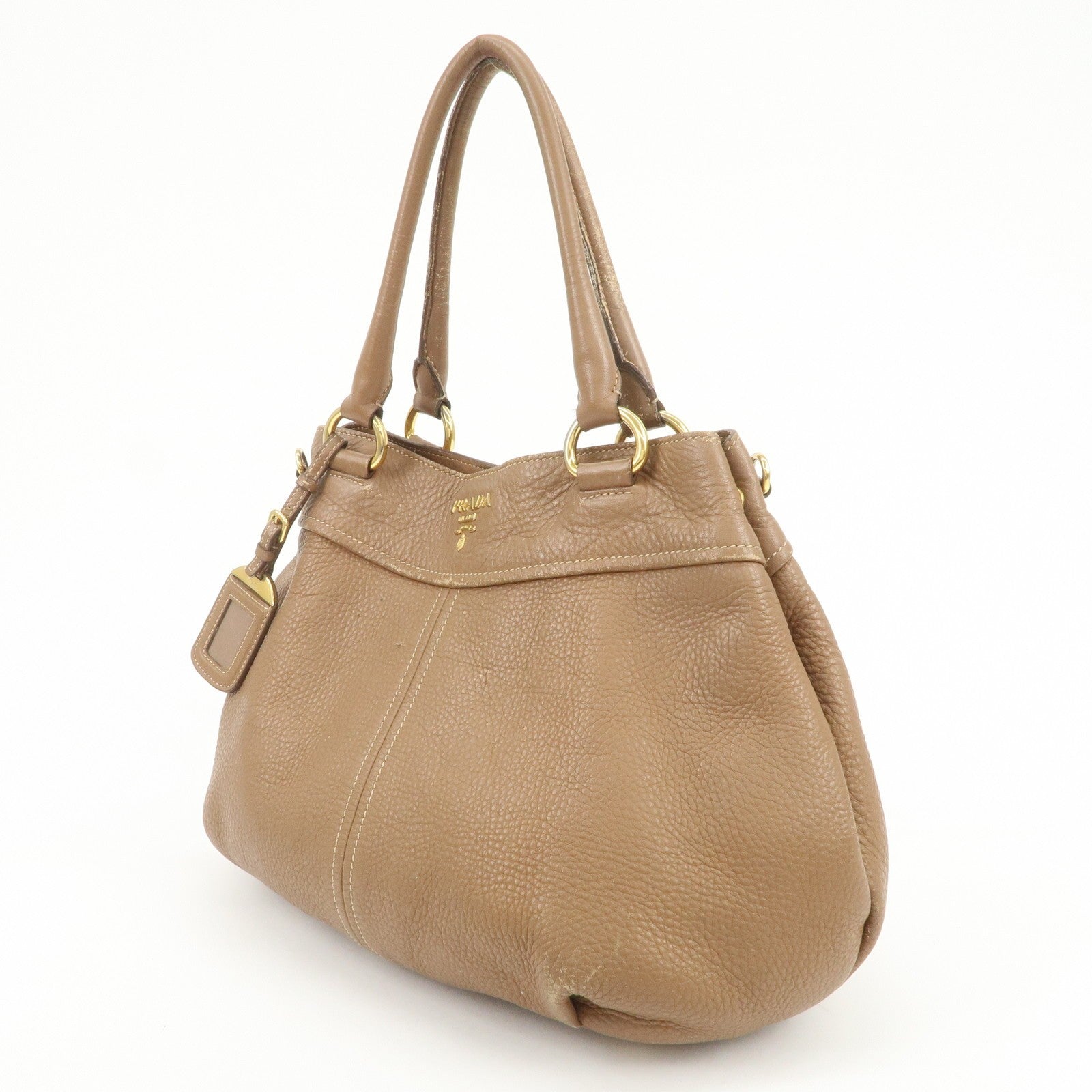 Prada 2Way Bag Hand Bag - Brown, Calf Leather