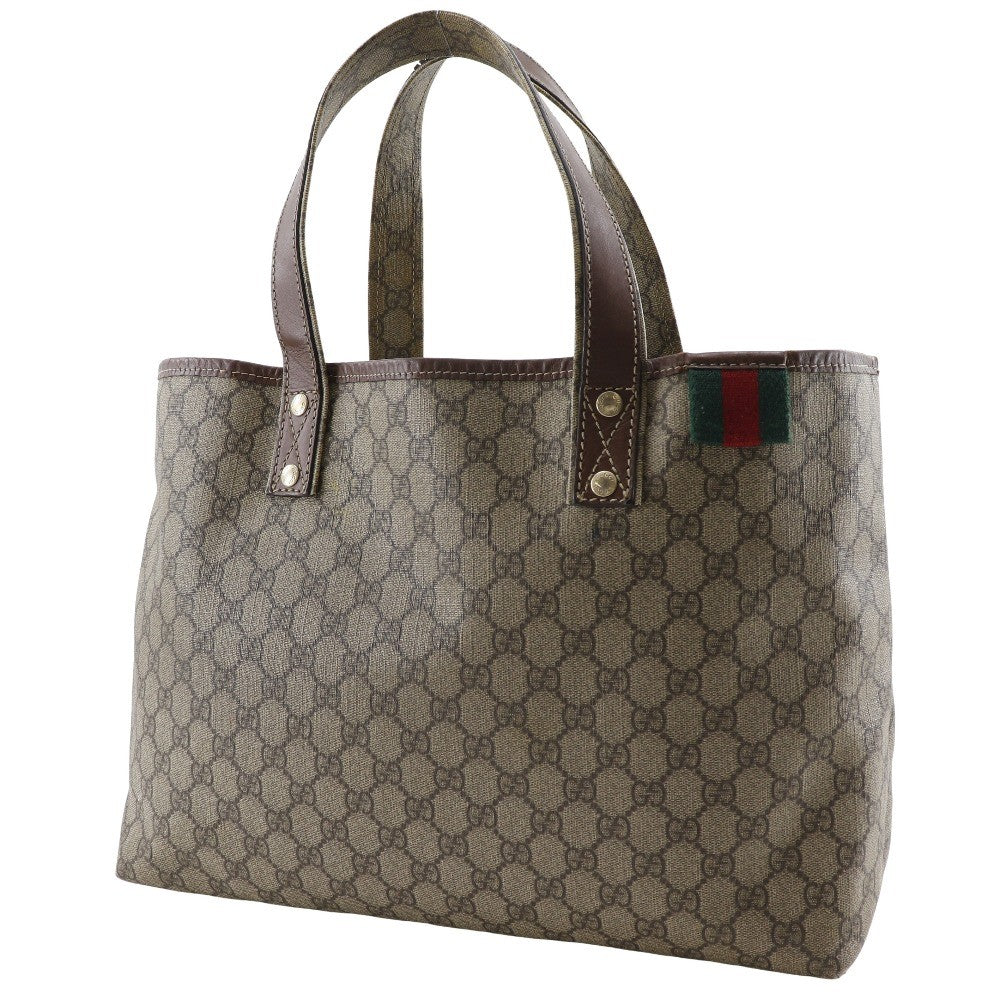 Gucci Sherry Line Tote Bag - Brown, GG Supreme Canvas