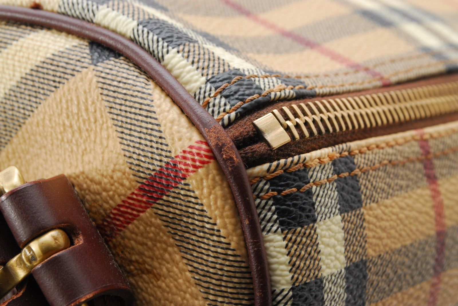 Burberry Nova Check Shadow Horse Shoulder Hand Bag - Beige, PVC Leather 