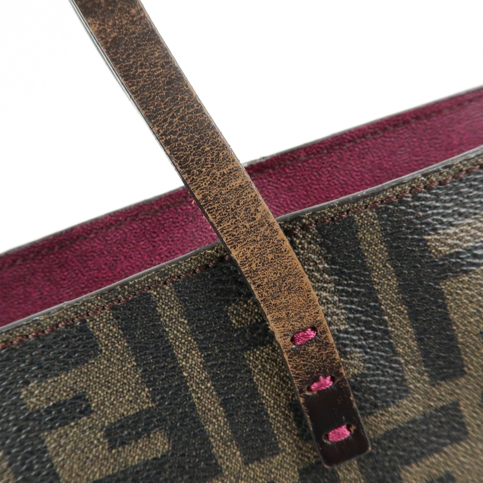 Fendi Tote Bag - Brown, Black, PVC 