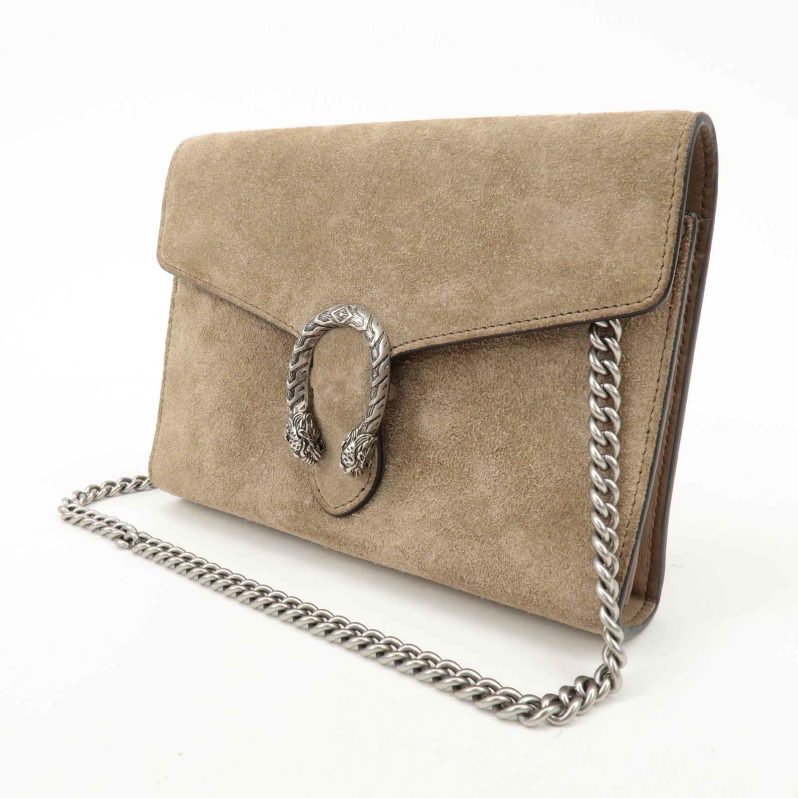 GUCCI Dionysus Suede Chain Shoulder Bag
 - Beige, Suede