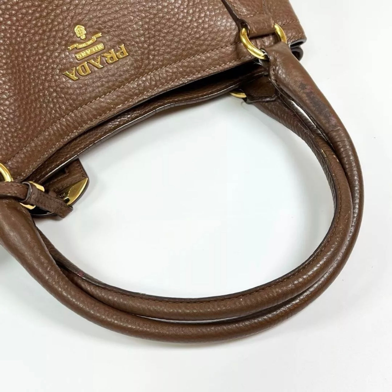 PRADA Brown Leather Tote Bag