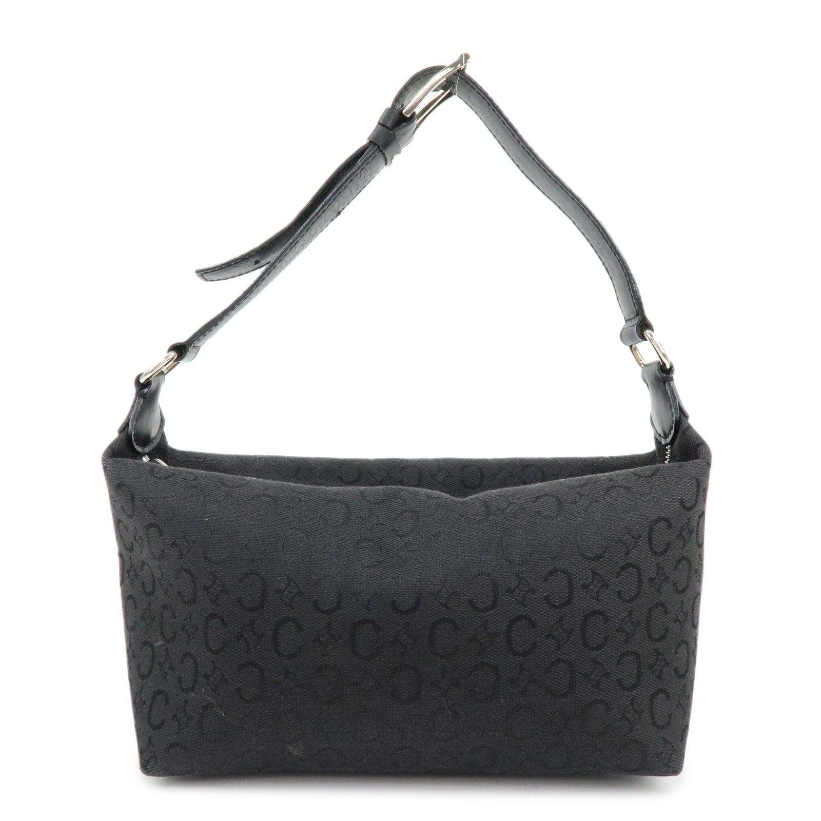 Celine C Macadam Hand Bag - Black, Canvas, Leather