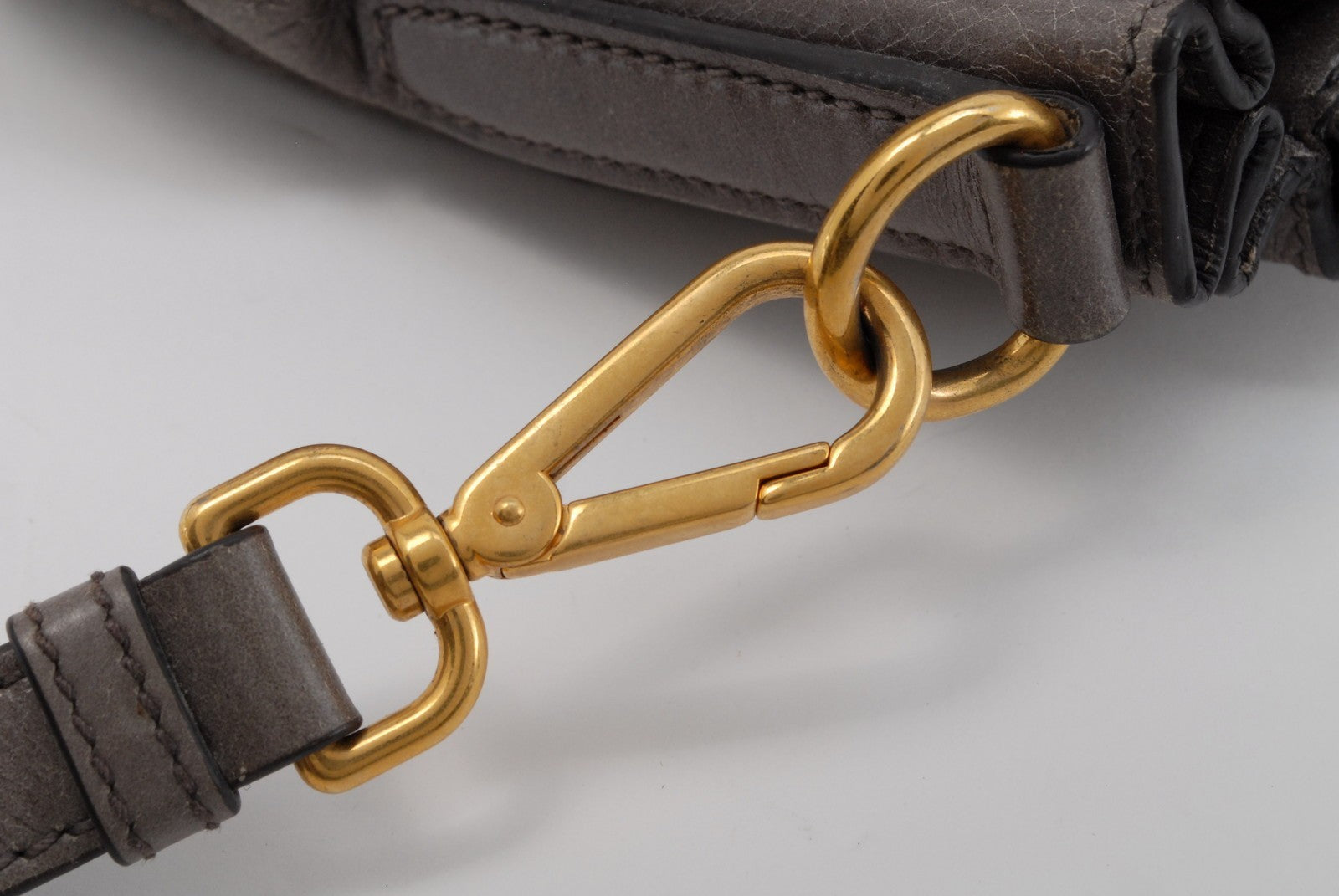 Miu Miu 2Way Satchel Handbag - Gray, Leather