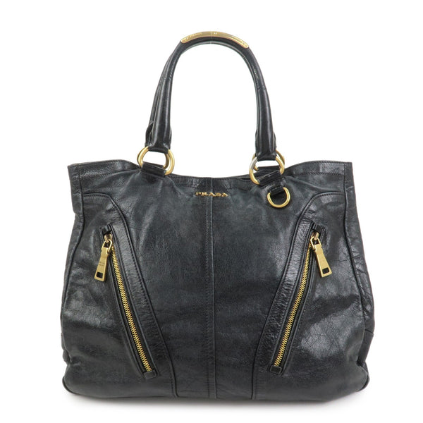 Prada Logo Tote Bag - Black, Leather