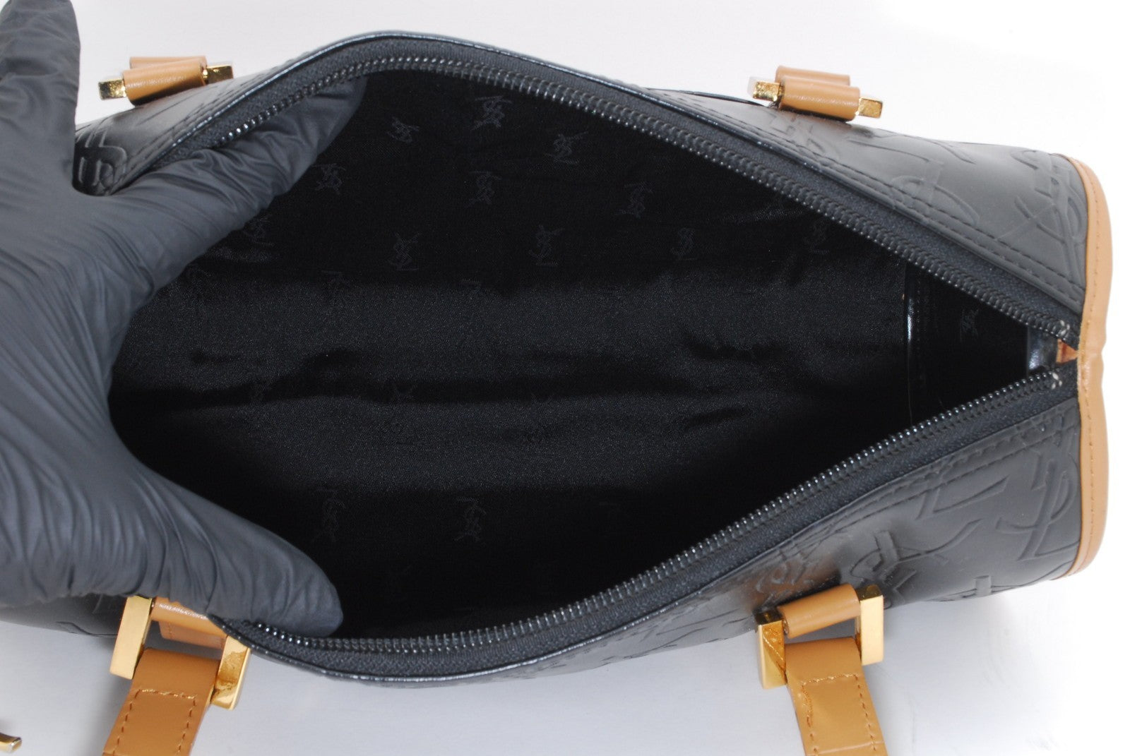 Saint Laurent Yves Shoulder Bag - Black Brown, PVC Leather
