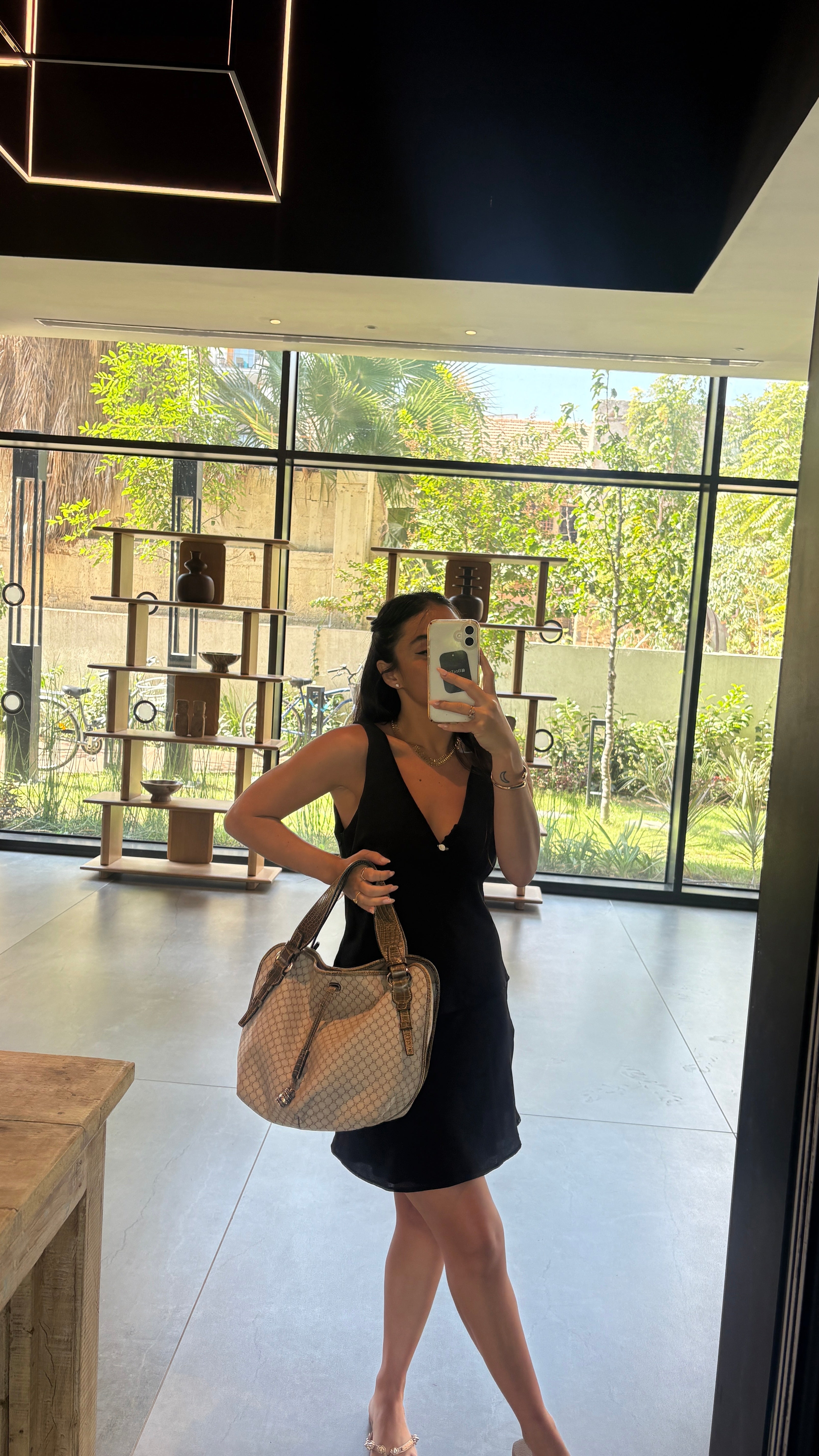 CELINE Macadam Bitter Sweet Canvas Leather Tote Bag - Beige Khaki, Canvas, Leather