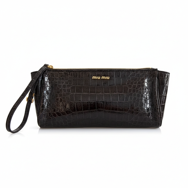 Miu Miu brown clutch bag