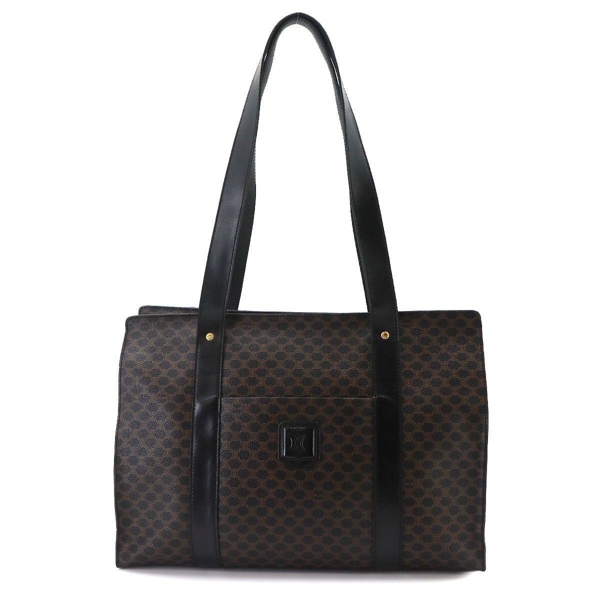 Celine Macadam Tote Bag - Black, Brown, PVC, Leather