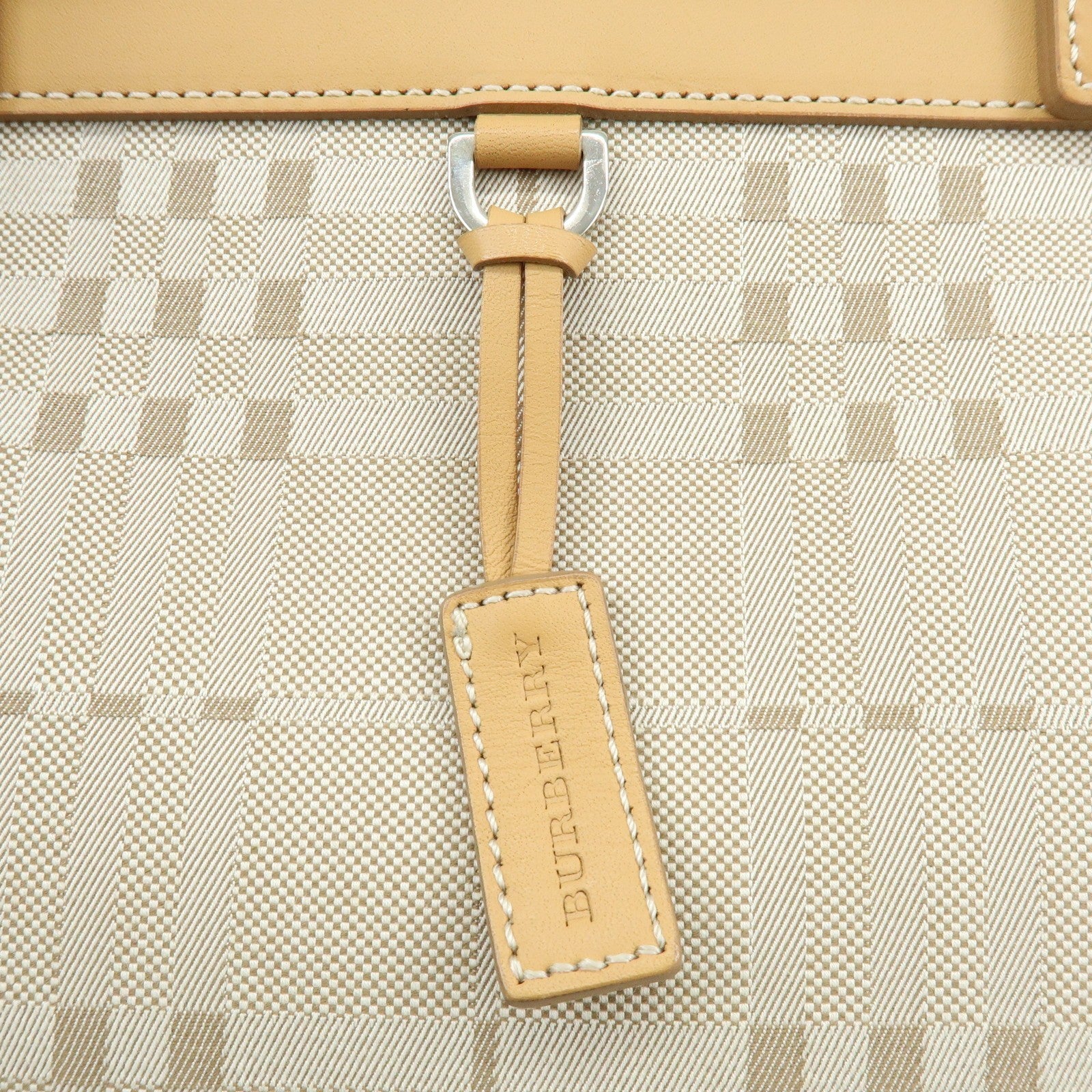 Burberry Tote Bag - Beige, Canvas Leather