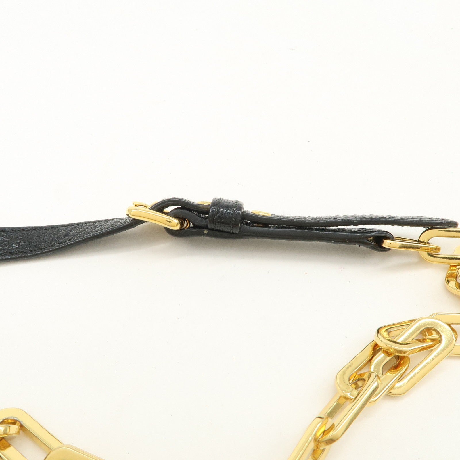 Miu Miu Madras Leather Chain Shoulder Wallet - Beige Black, Leather