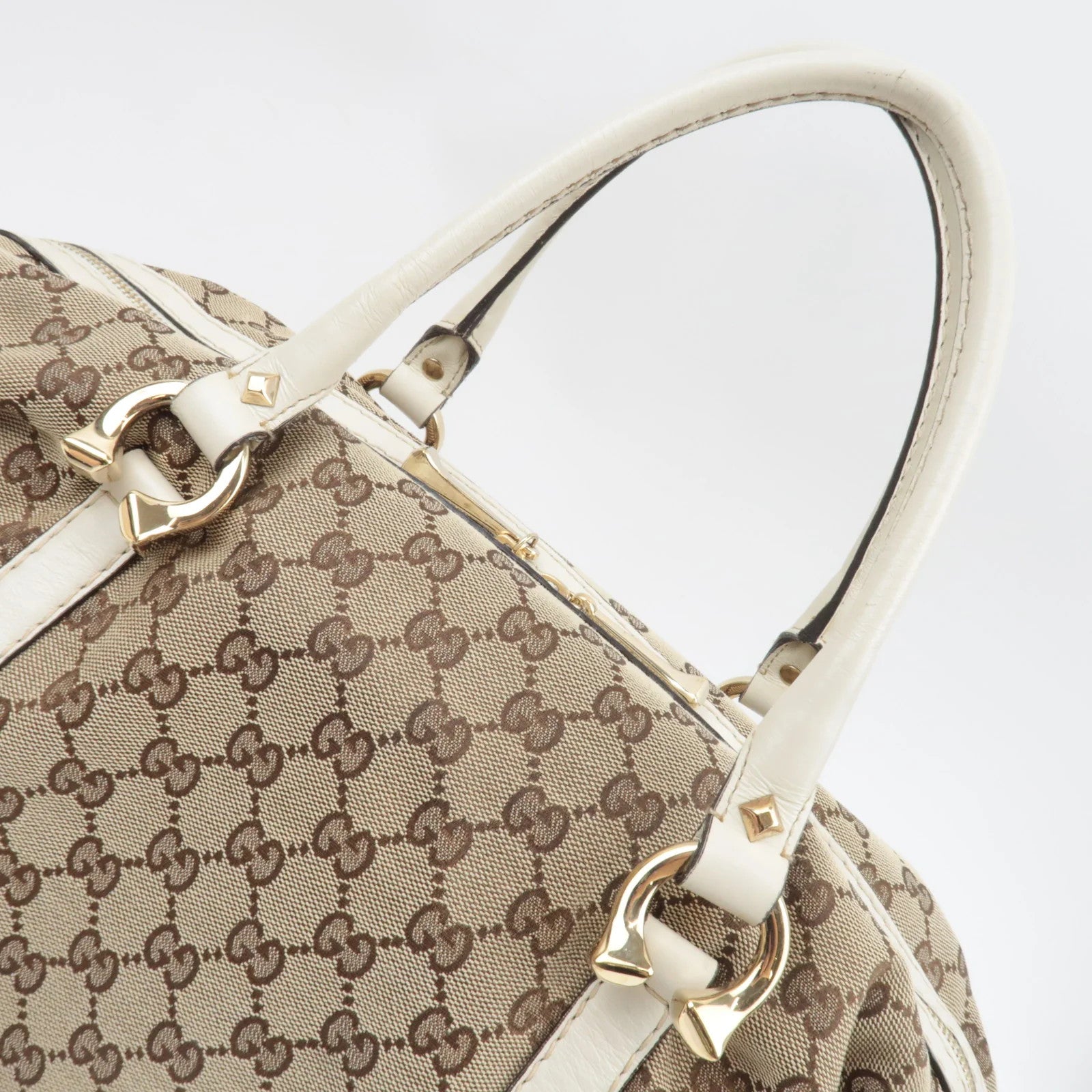 Gucci Tote Bag - Beige, GG Canvas and Leather 