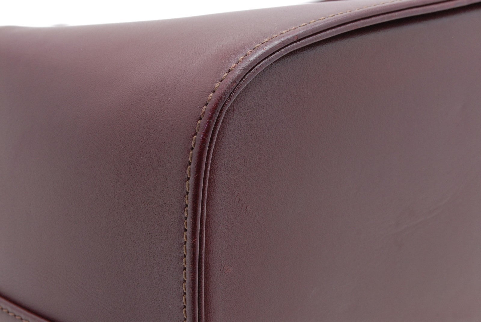 Cartier Must Line Drawstring Leather Shoulder Bag - Burgundy, Leather