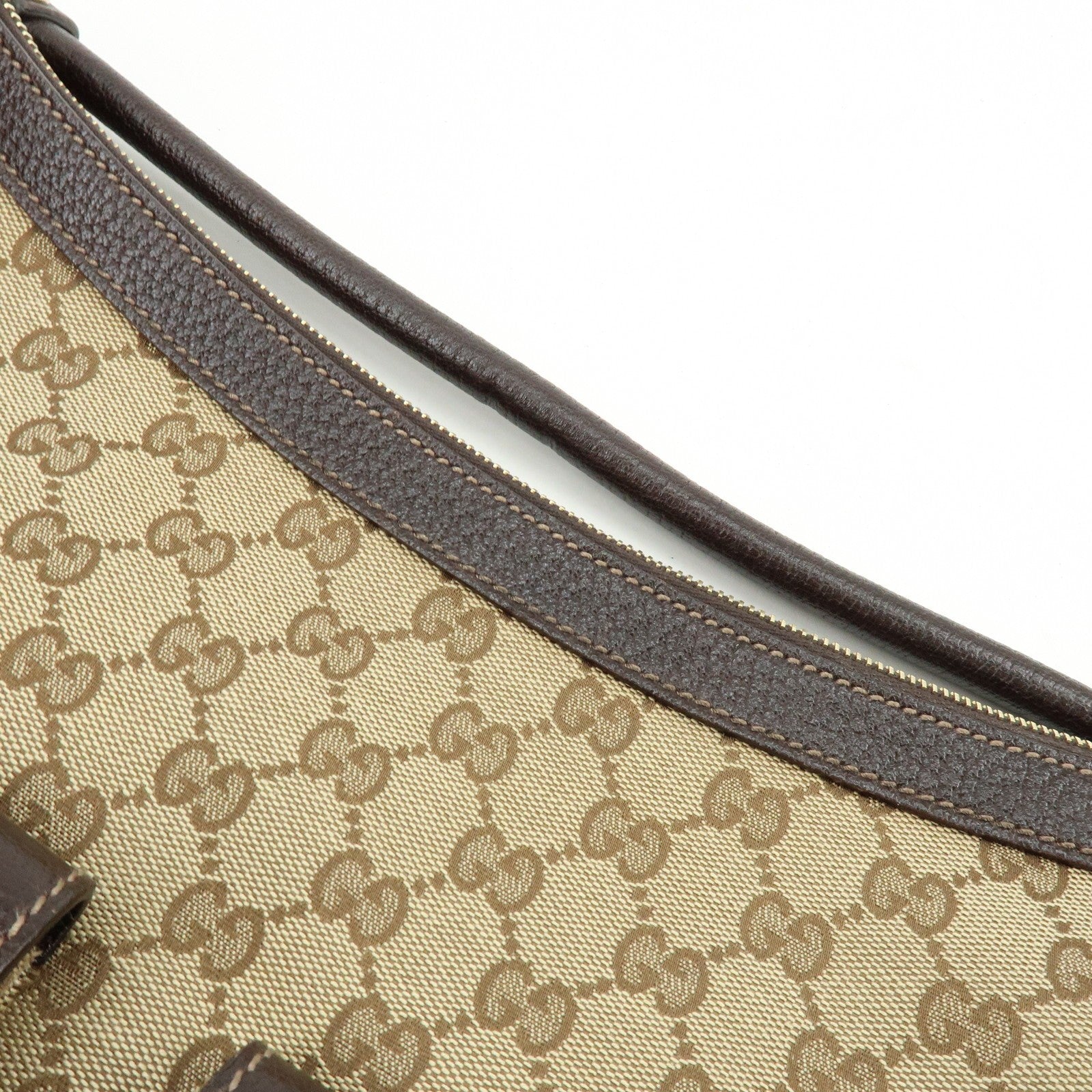 Gucci Shoulder Bag - Beige, Canvas Leather 