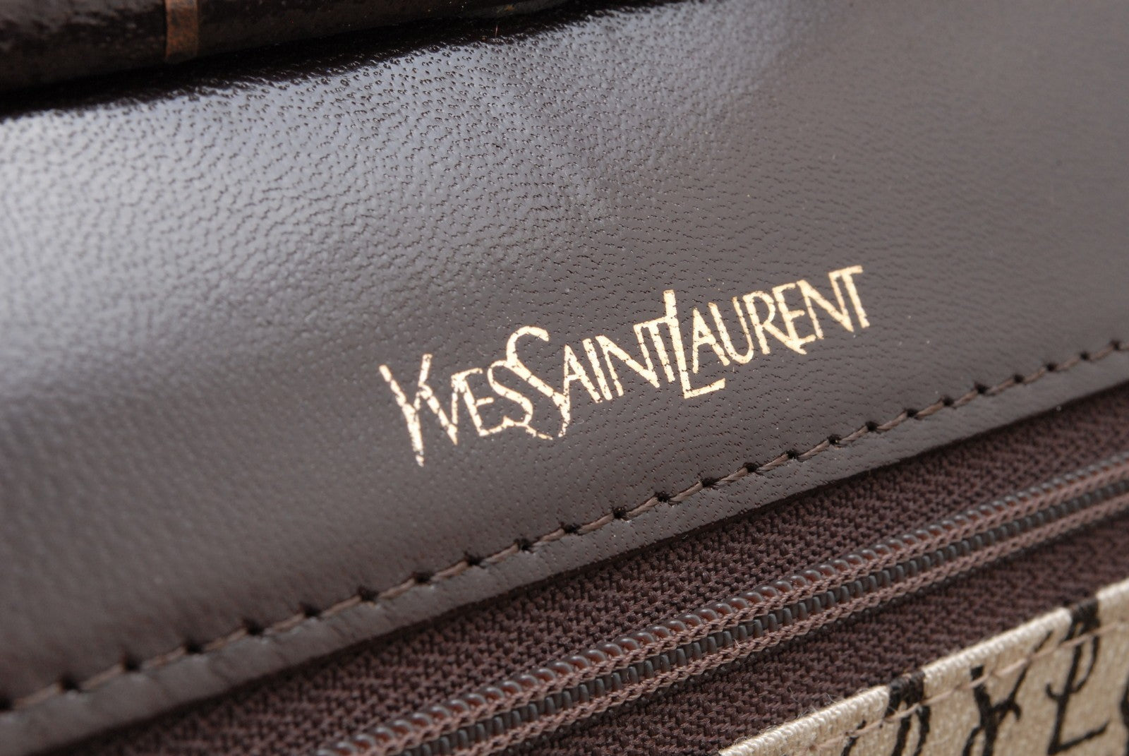 Saint Laurent Yves Saint Laurent Clutch Bag - Dark Brown, Leather