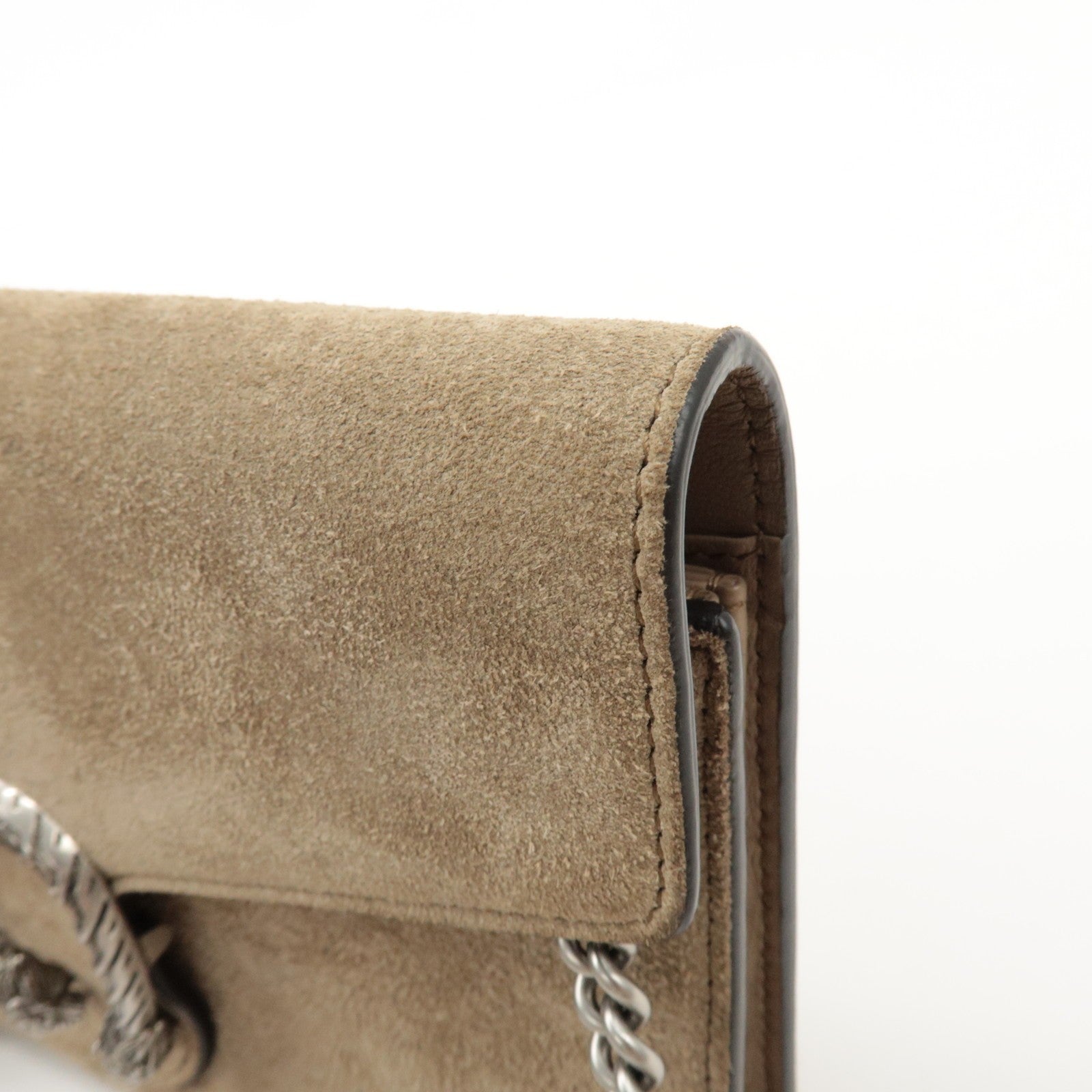 GUCCI Dionysus Suede Chain Shoulder Bag
 - Beige, Suede